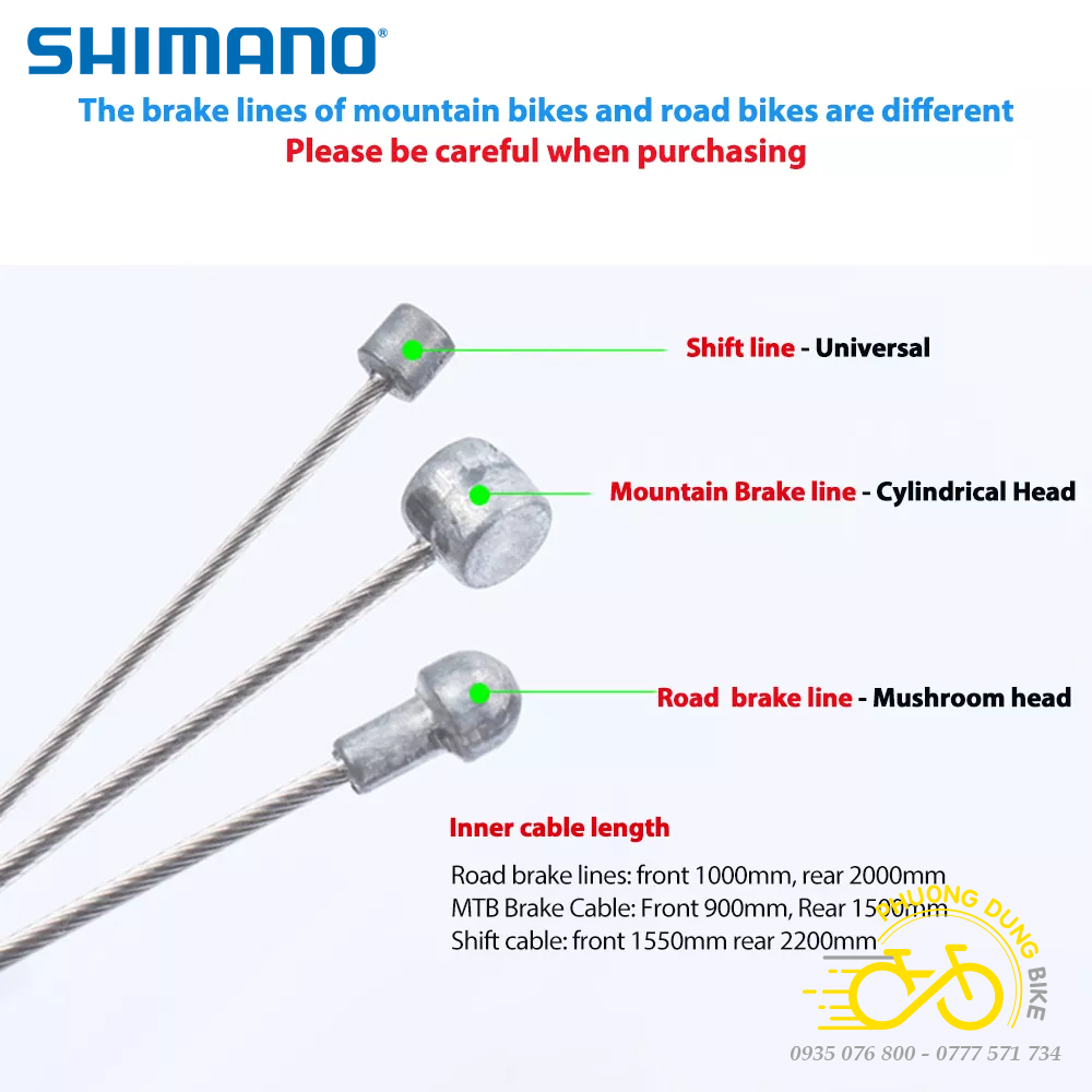 Ruột cáp dây đề dây phanh xe đạp SHIMANO BR-M800
