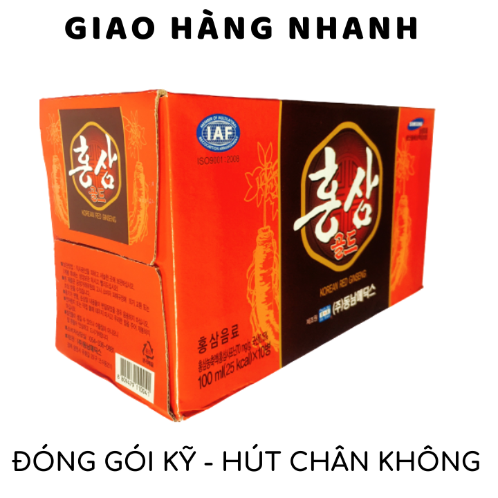 [HCM] Combo 6 hộp nước hồng sâm Hàn Quốc (60 chai x100ml)