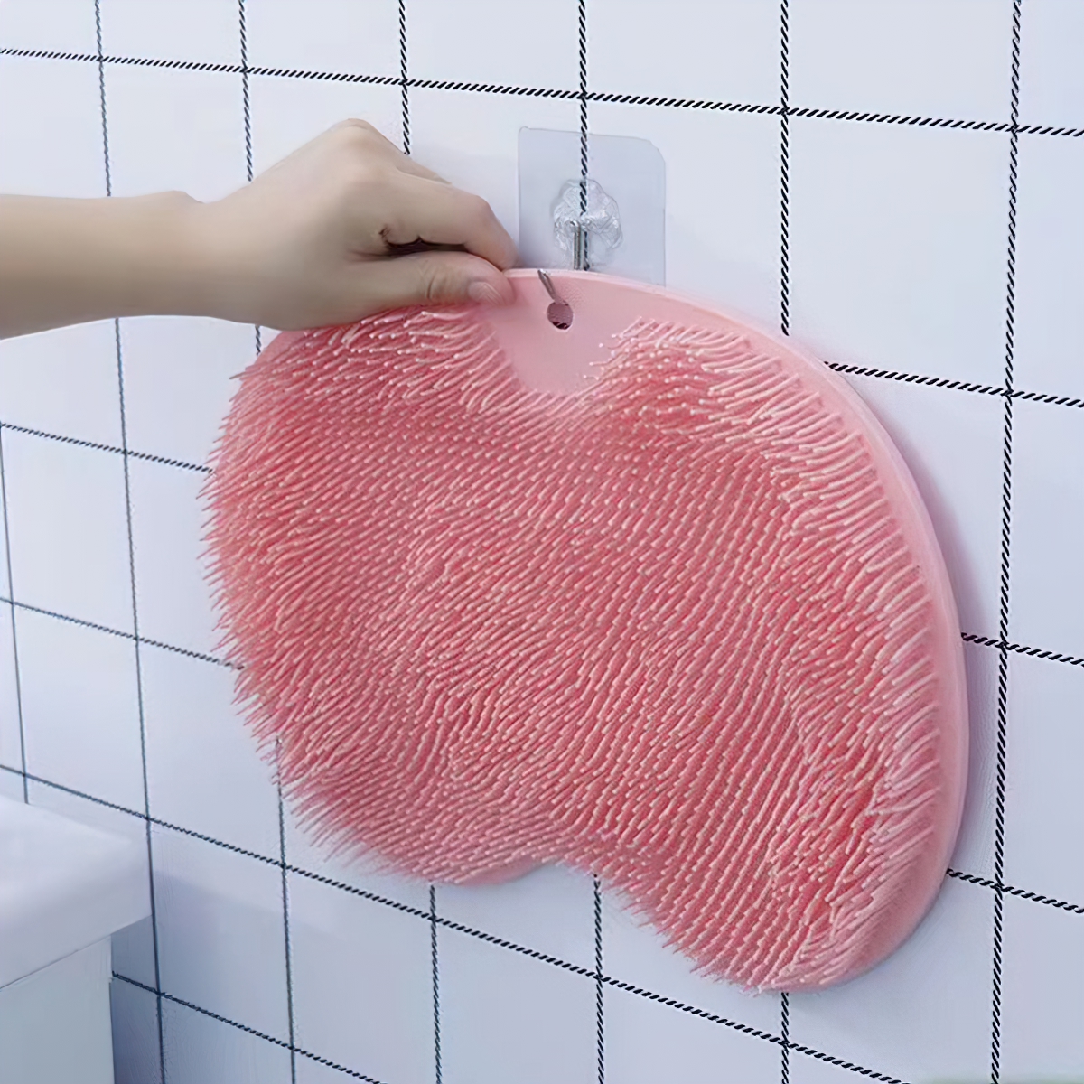 Tấm Chà Lưng, Cọ Chân Tạo Bọt Silicon Dán Tường Massage Tiện Lợi - ANYTS