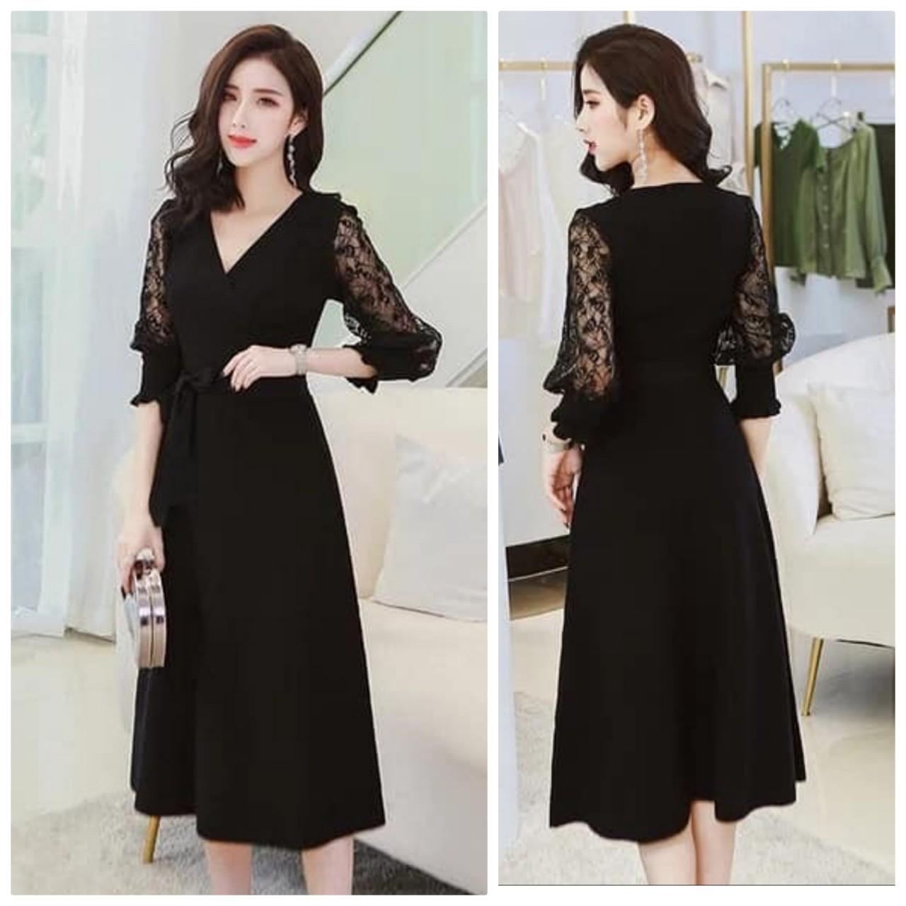 Đầm caro phối túi tay lở by6330 caro beyeu1688 - by6330b