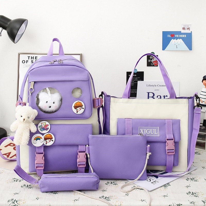 Set 4 món balo - phối mica tròn xigul vừa a4