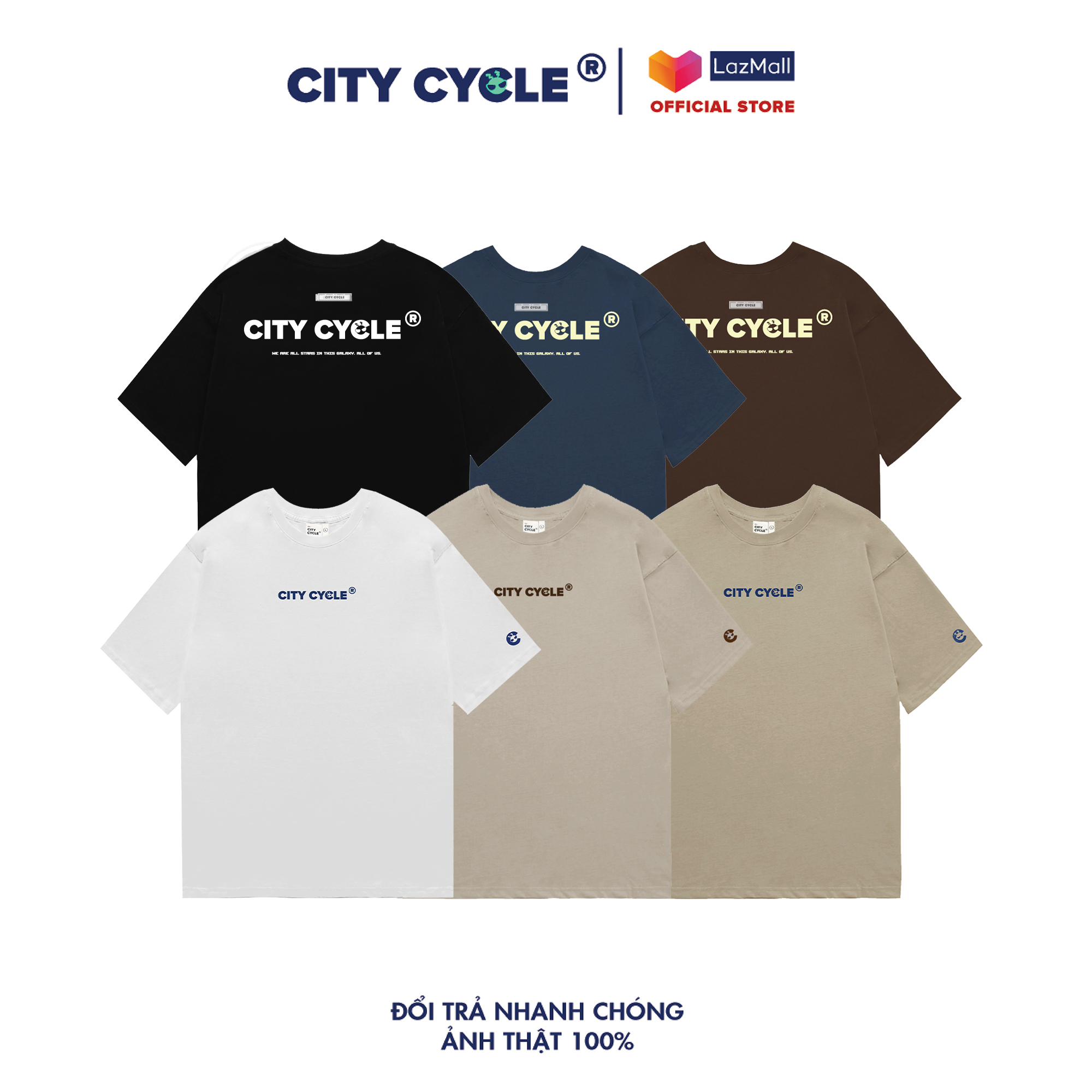 Áo thun local brand All Stars City Cycle cotton in lưới oversize nam nữ