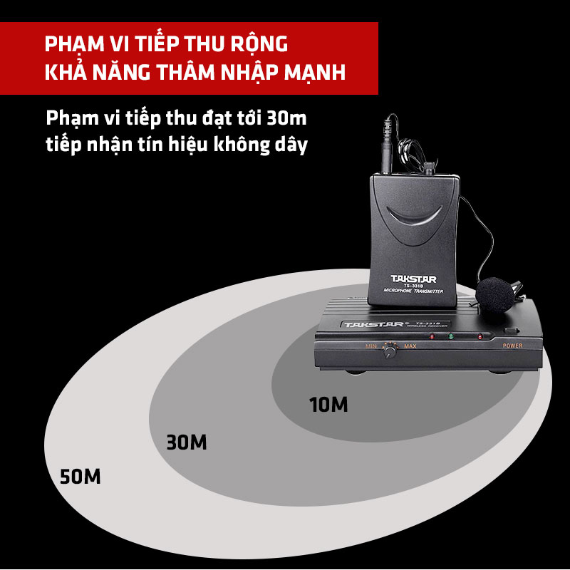 Micro gài áo không dây Takstar TS-331B [Bản mới 2020]