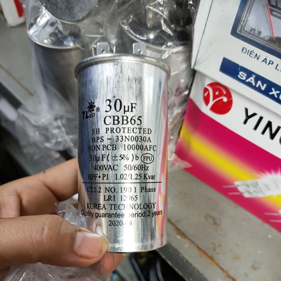Tụ nhôm điều hòa 30uf 400v