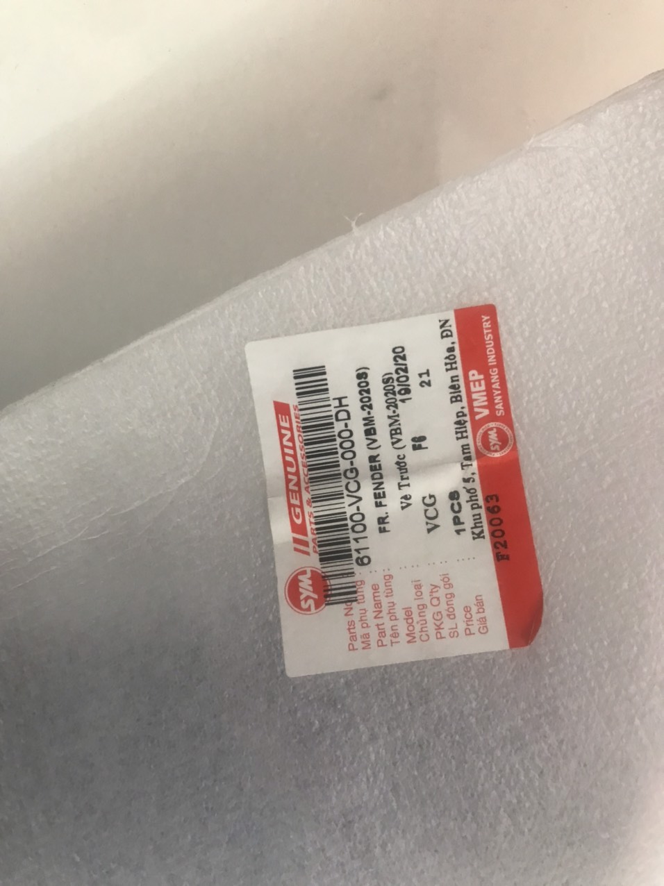 Vè trước xe Angel 110 2019 (VCG) chính hãng SYM [HUNGCLE]