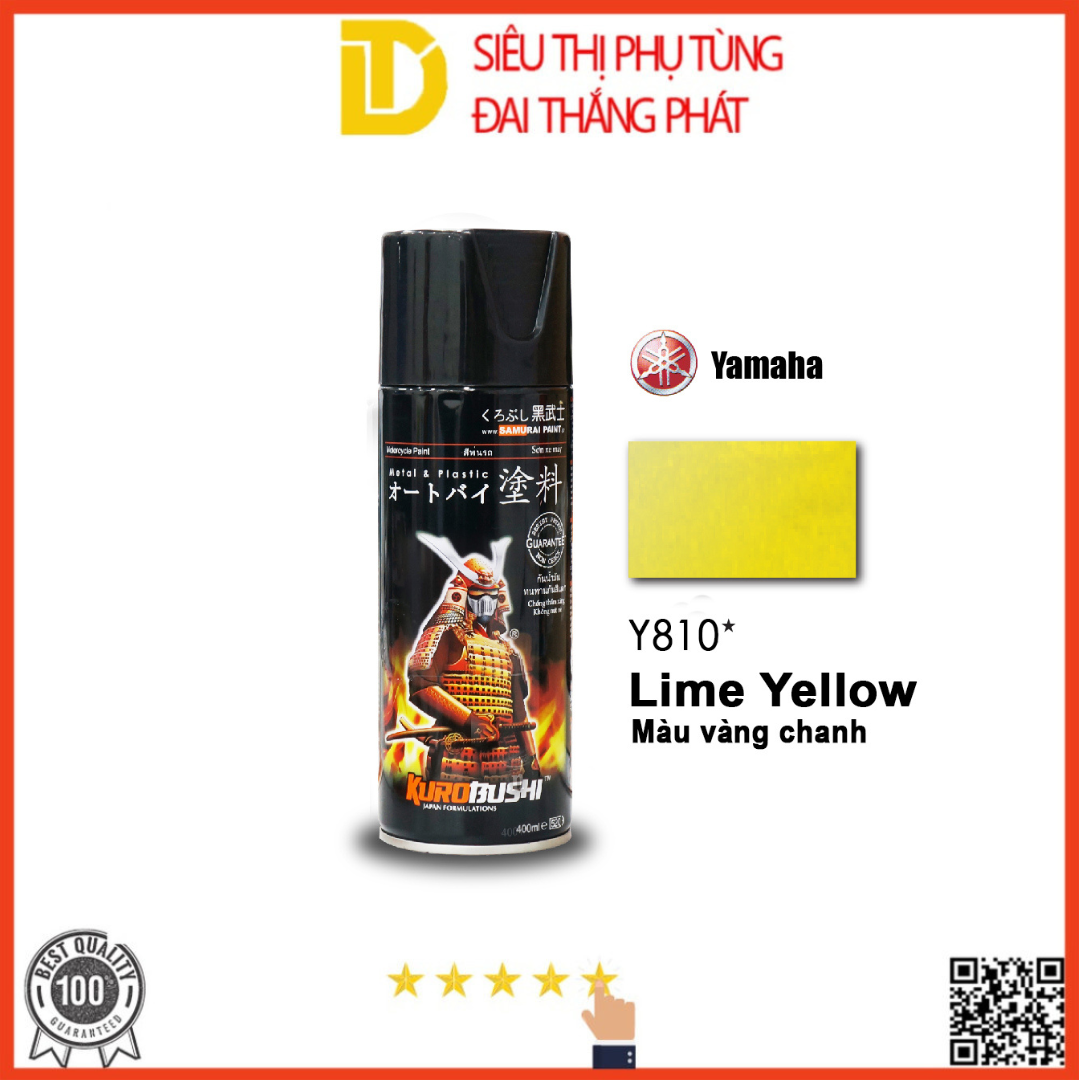 Sơn samurai sơn xịt xe máy y810 - màu vàng chanh