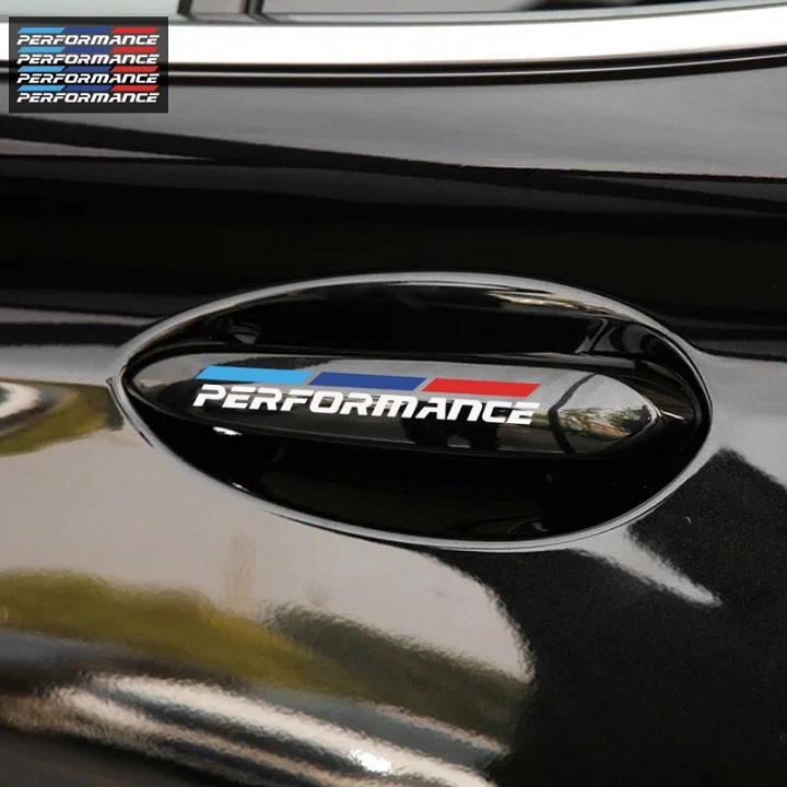 [HCM]Bộ 4 tem dán tay nắm cửa xe ô tô Performance 02