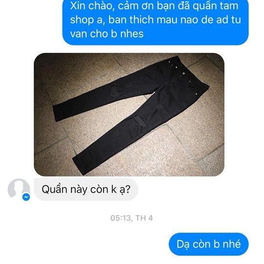 quần jean rách gối vuông kiểu bụi