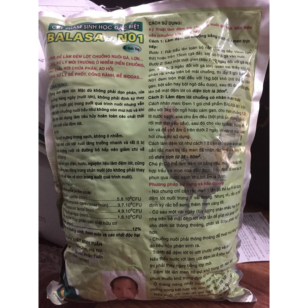 Men rắc chuồng balasa No1