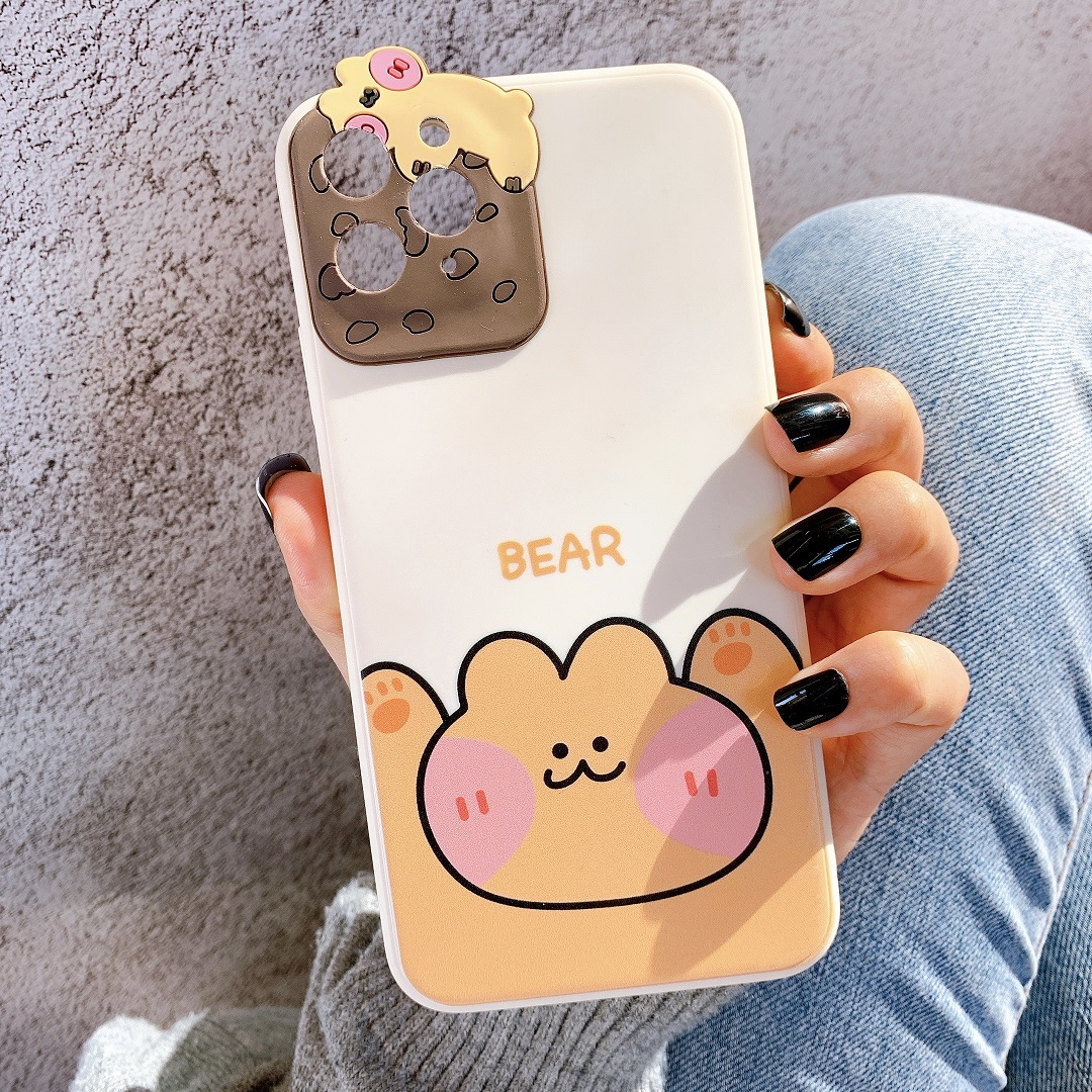 Ốp Lưng Silicon Bảo Vệ CAMERA Rabbit x Bear