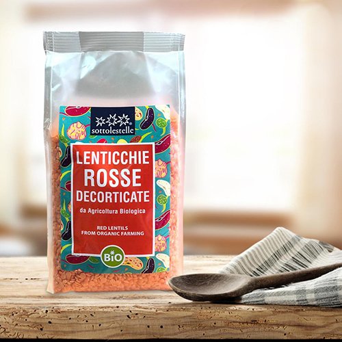 Đậu lăng  hữu cơ Sottolestelle 500g