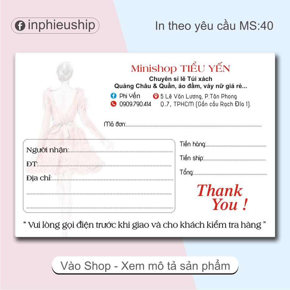 In tên riêng theo yêu cầu 400 phiếu (MS40)