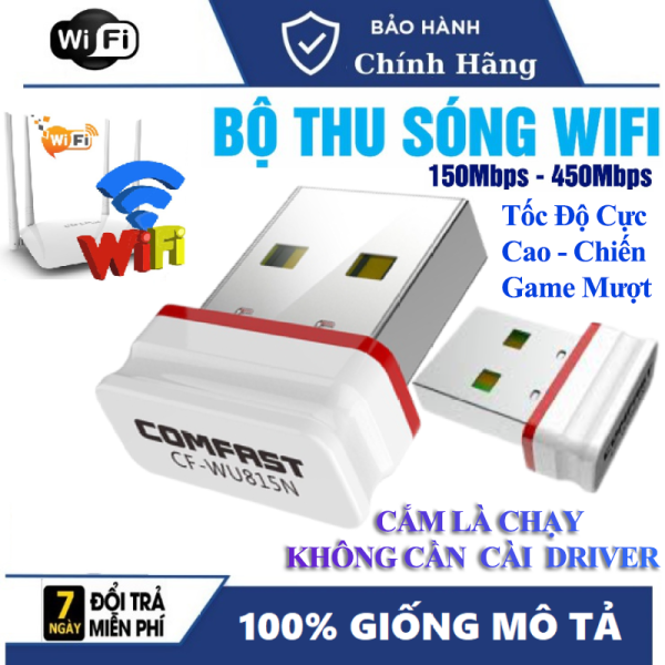 Bảng giá (Bảo Hành 12 Tháng) USB wifi cho máy tính bàn CẮM LÀ CHẠY KHÔNG CẦN CÀI ĐẶT , Card wifi PC tốc độ cao CF-WU815N Phong Vũ
