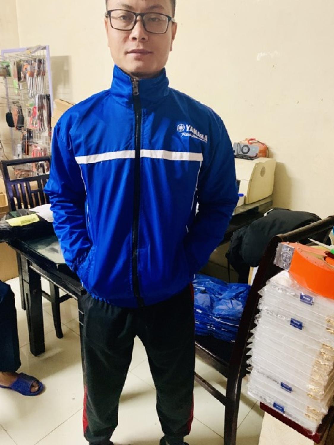 Áo gió Yamaha 2 mặt xanh đen cao cấp