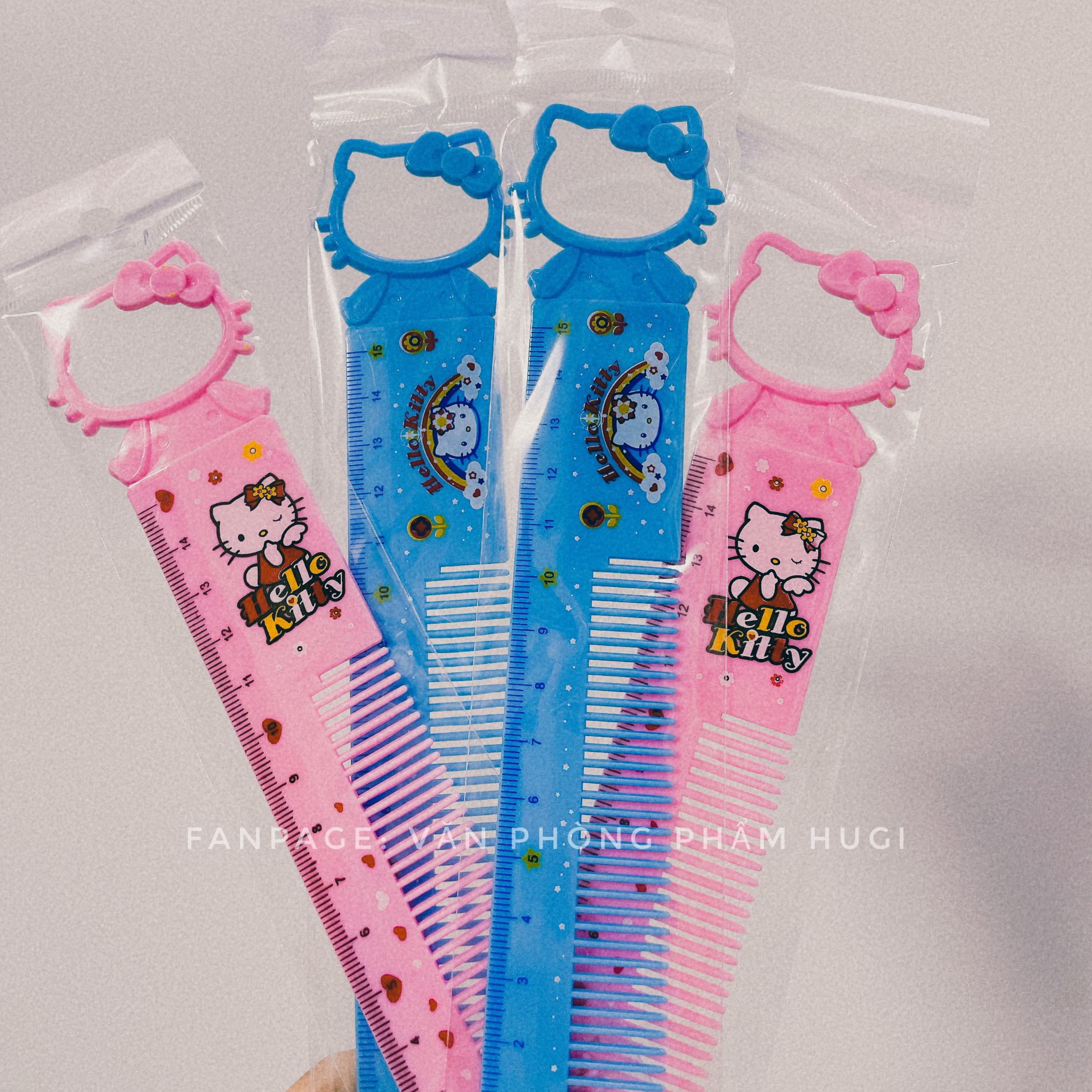 Combo 2 cây thước kẻ Hello Kitty dễ thương 15cm