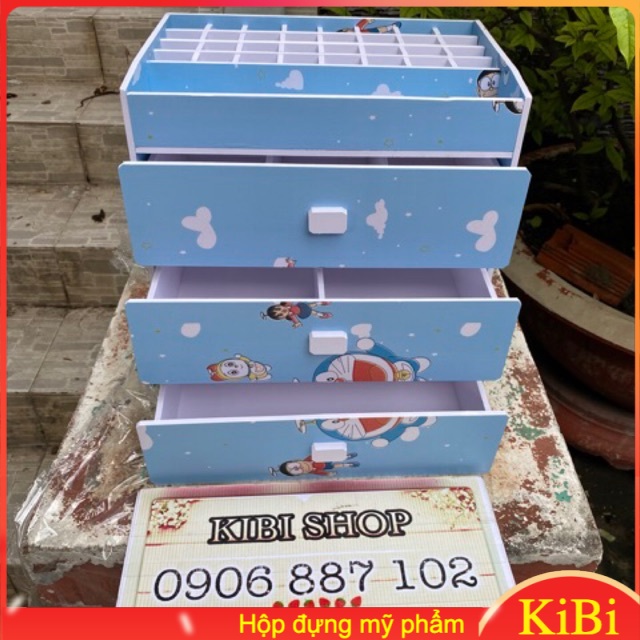TỦ ĐÔREMON 4 TẦNG ĐỰNG SON PHẤN MỸ PHẨM