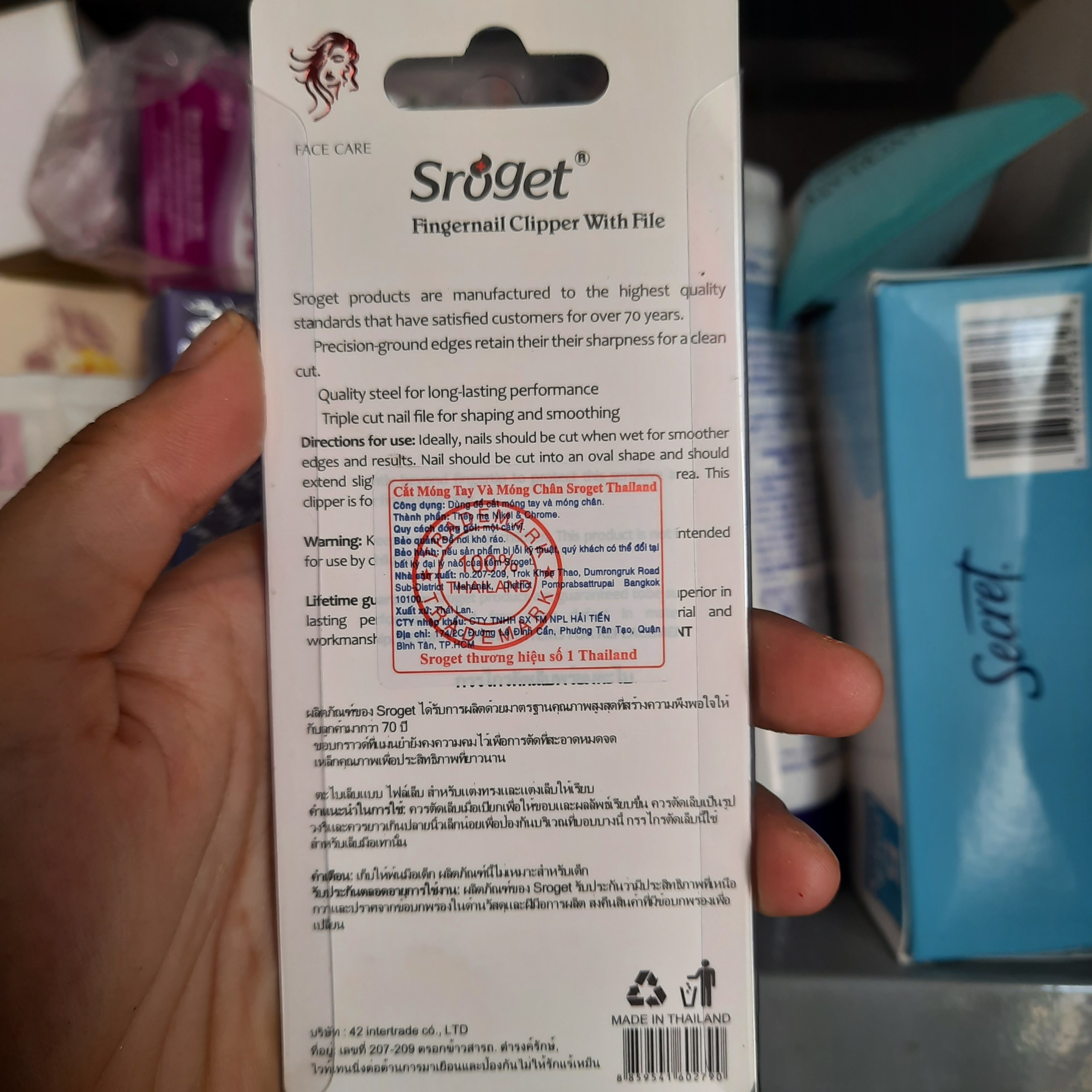 Hàng Thái Lan bấm móng tay và móng chân Sroget