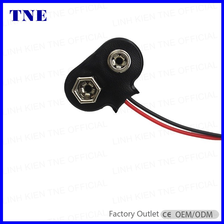[HCM]Nắp pin 9v với đầu DC 5.5  2.1MM