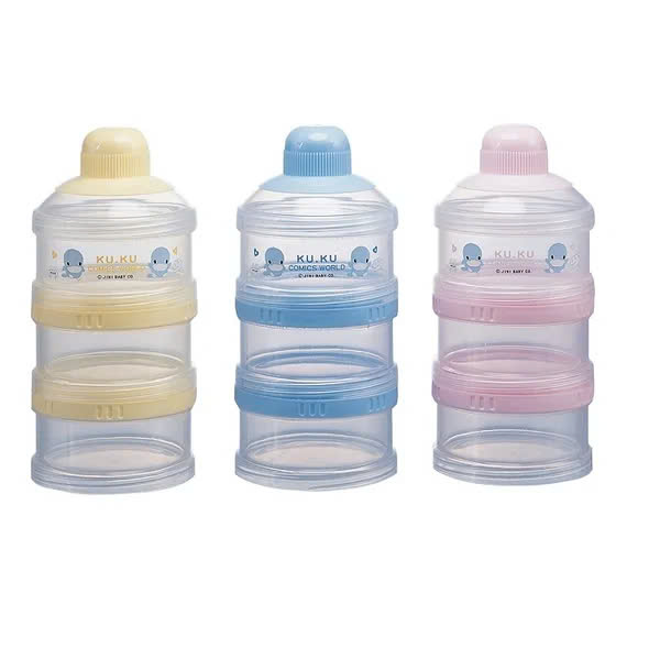[Cao Cấp] Hộp Chia Sữa Bột Cho Bé 3 Ngăn (Chính Hãng Kuku)