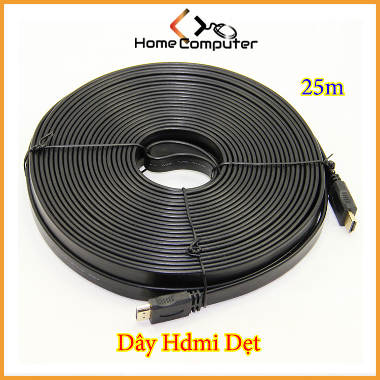 Dây cáp tín hiệu HDMI 25m, 30m dẹt chuẩn 1.4v lõi đồng. bảo hành 3 tháng - Home Computer