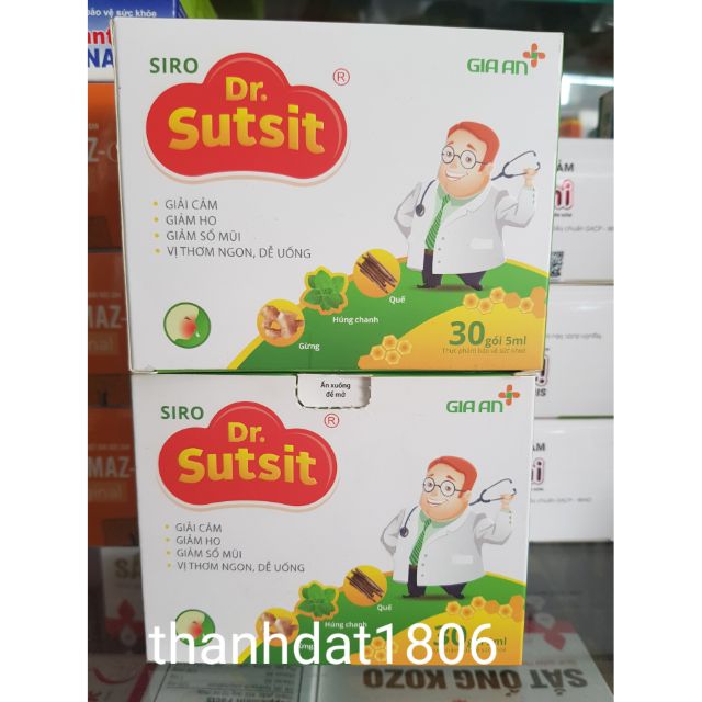 Dr sutsit siro 1 hộp 30 gói hỗ trợ hô hấp / dr.sutsit