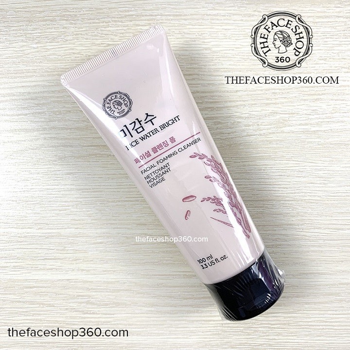 Sữa rửa mặt gạo Rice Water Bright Facial Foaming Cleanser The Face Shop 100ml