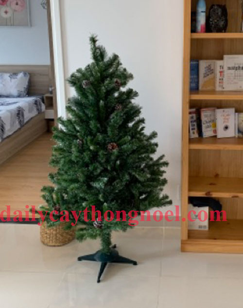 cây thông noel 3 lá gắn trái thông 1m5