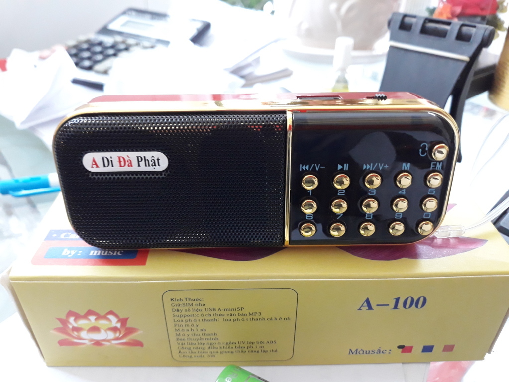 Loa cắm thẻ, usb a di đà phật K516
