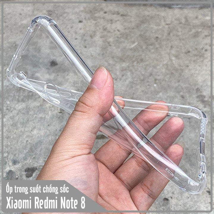 Ốp lưng cho Xiaomi Redmi Note 8 trong suốt chống sốc 6D