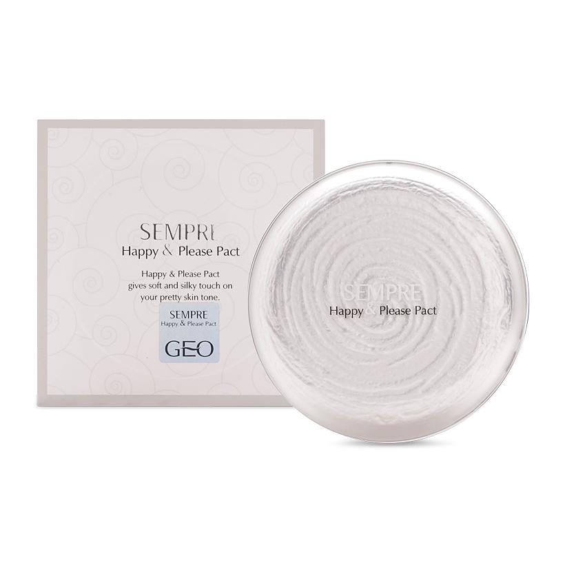 Phấn phủ siêu mịn GEO Sempre Happy & Please Pact 22g