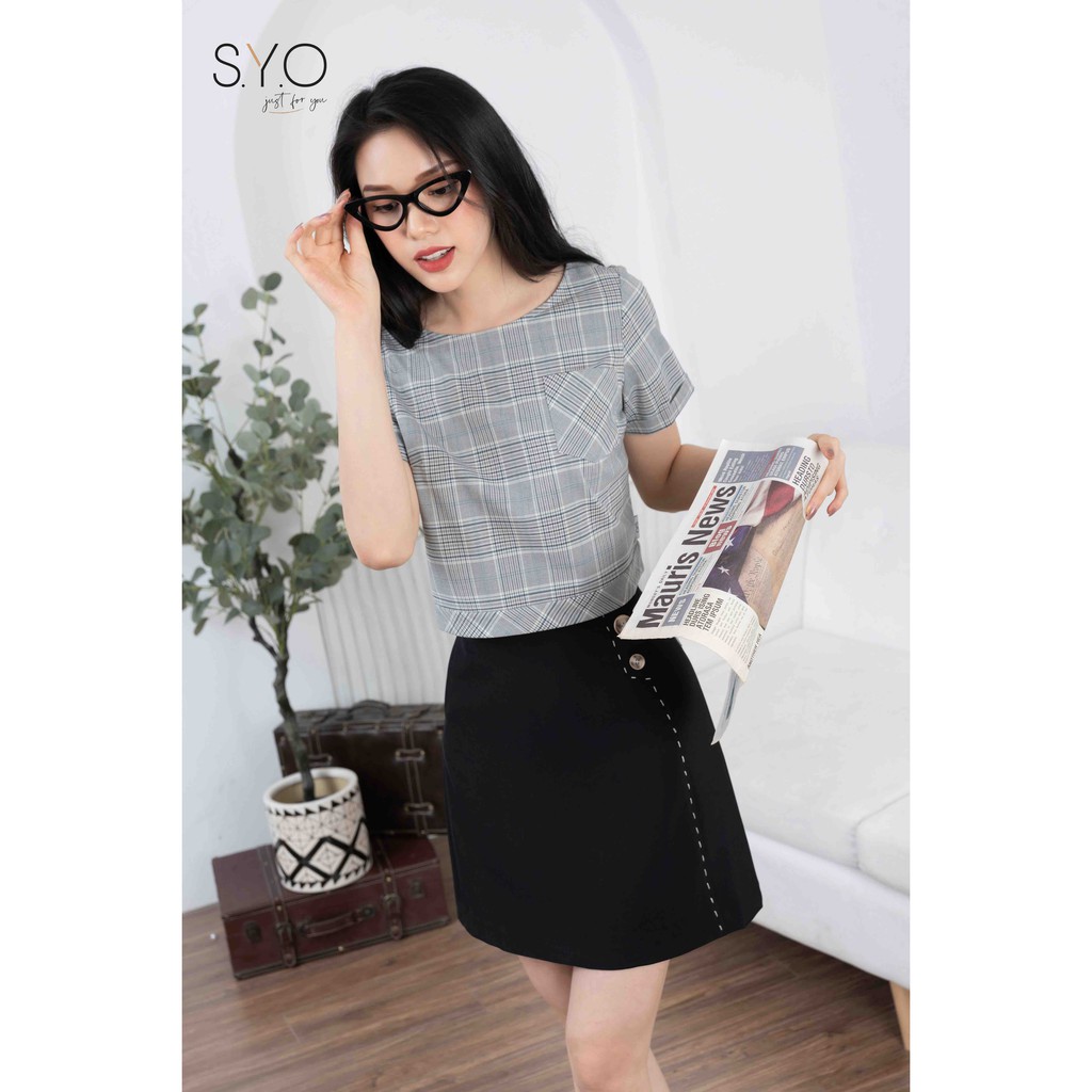 Áo Coptop Kẻ Chồng Tà Lưng A2005-21
