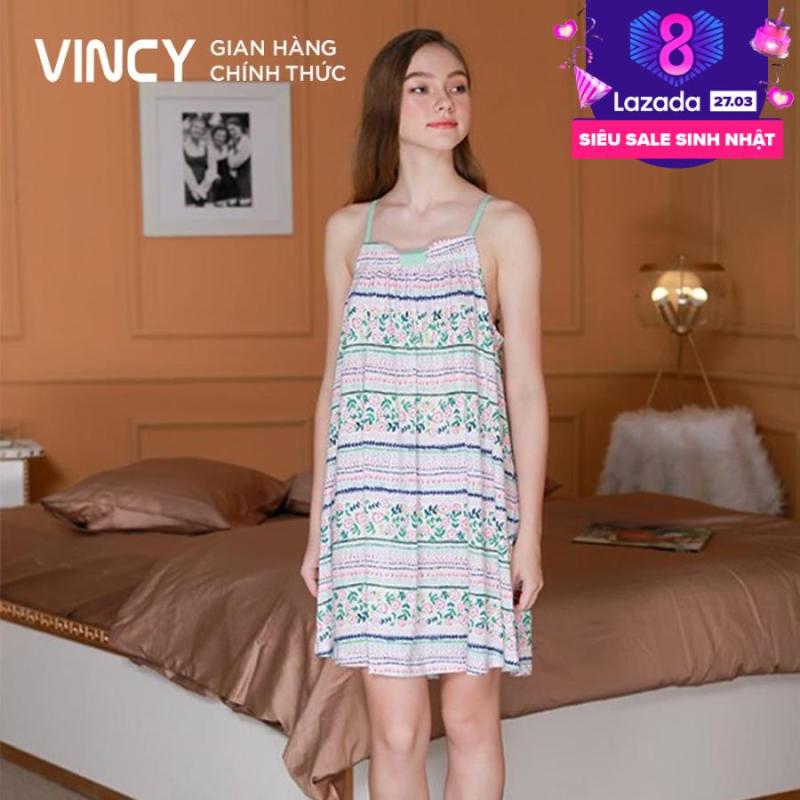 Nơi bán Đầm nữ Vincy thun dáng suông họa tiết thổ cẩm DDT030S91