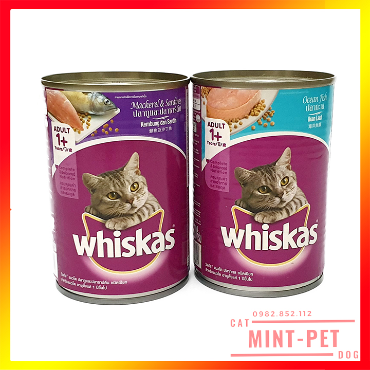 Pate Cho Mèo Lớn Whiskas Dạng Lon 400g