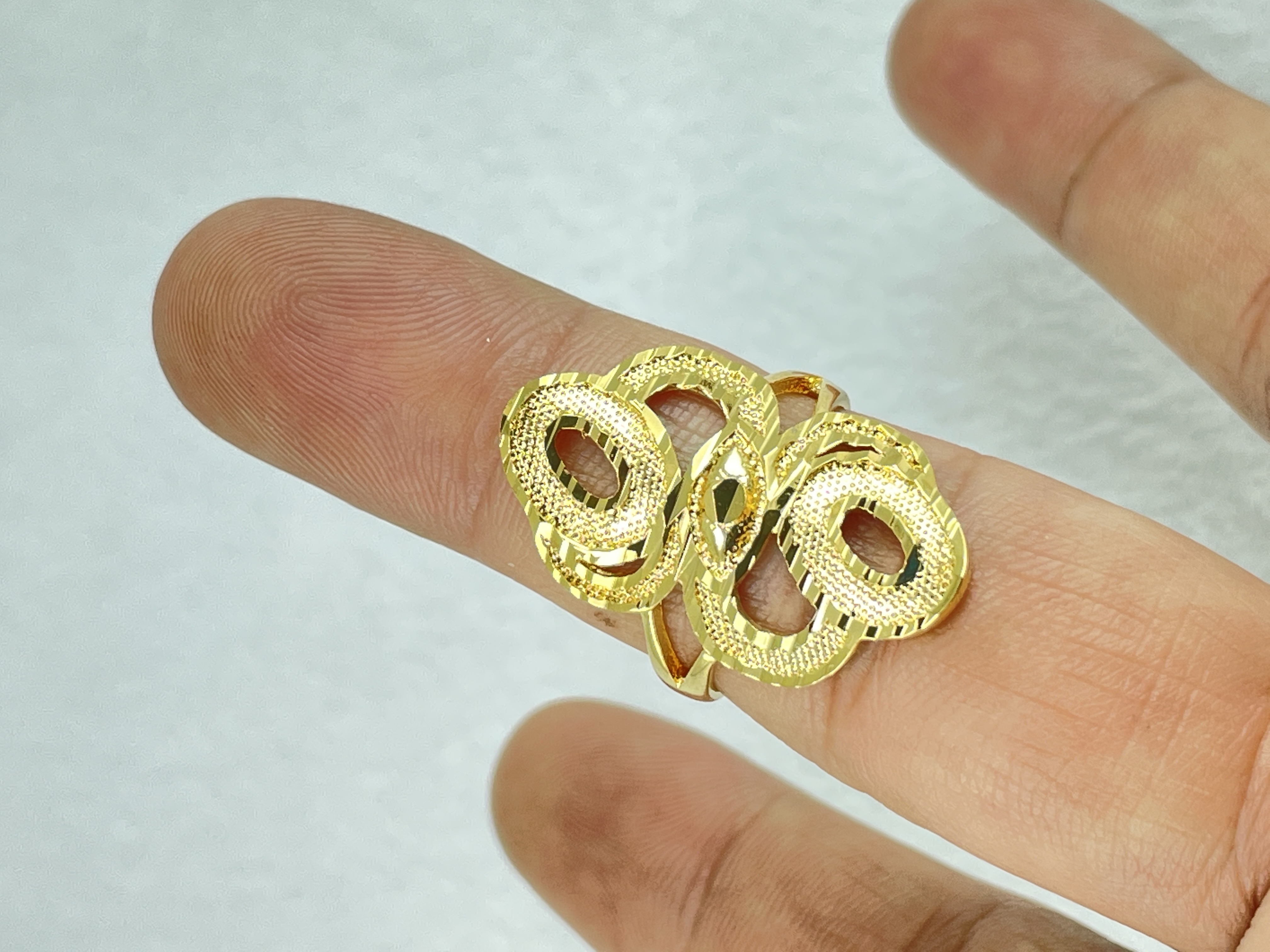 NHẪN NỮ MẠ VÀNG 24K SÁNG BÓNG