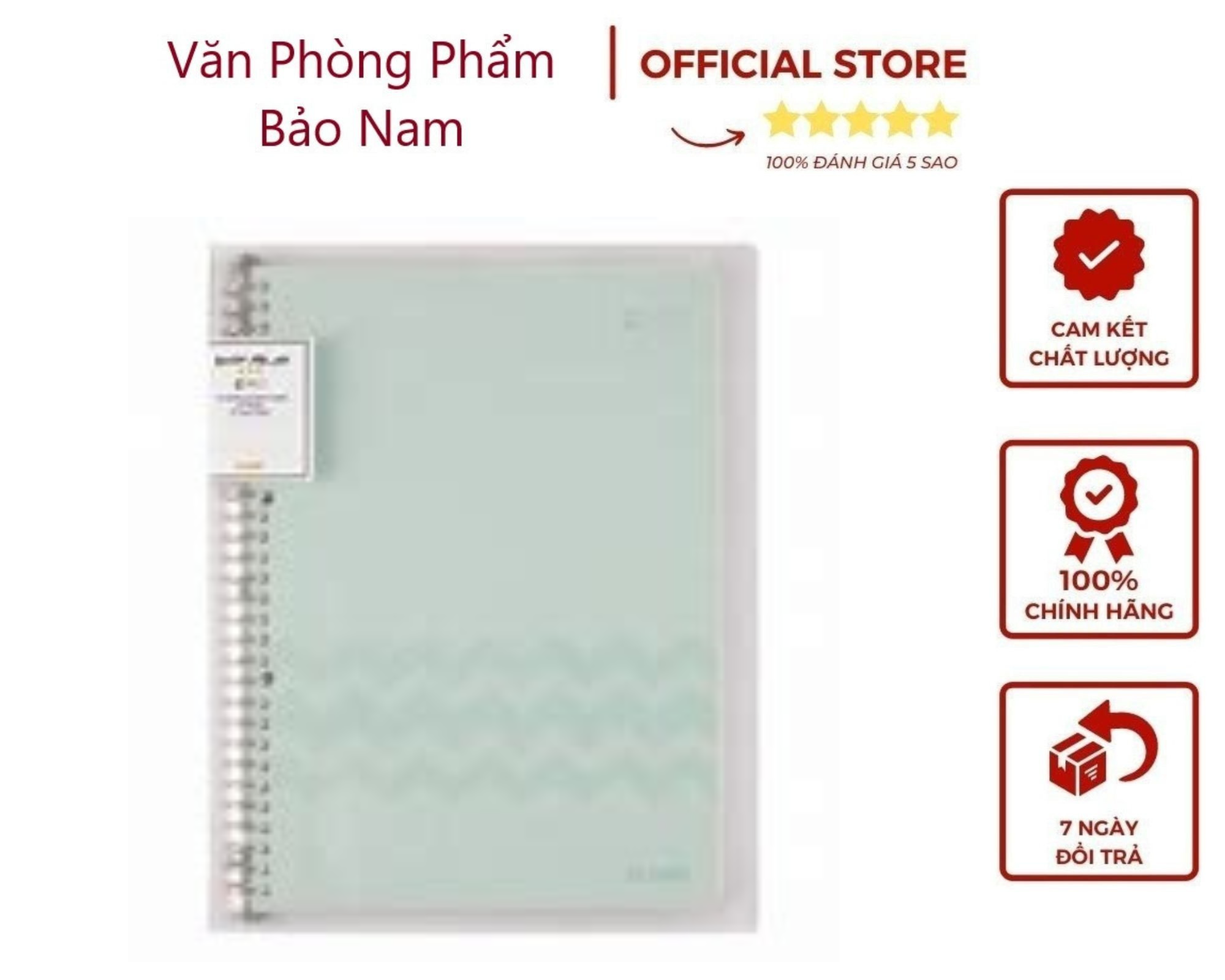 Sổ còng sắt a4 80 tơ` caro 30 lỗ chấu klong 540