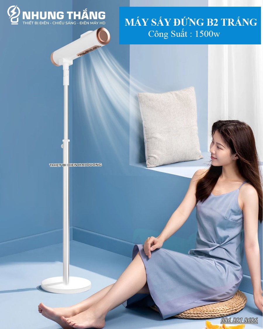 Máy Sấy Tóc Dạng Đứng PINSHILE B1,B2 - Công Suất 1700W - Chăm Sóc Tóc Mềm Mại Bằng ion Âm - Điều Chỉnh Góc 180 độ - Bảo Hành 12 Tháng - Có Video