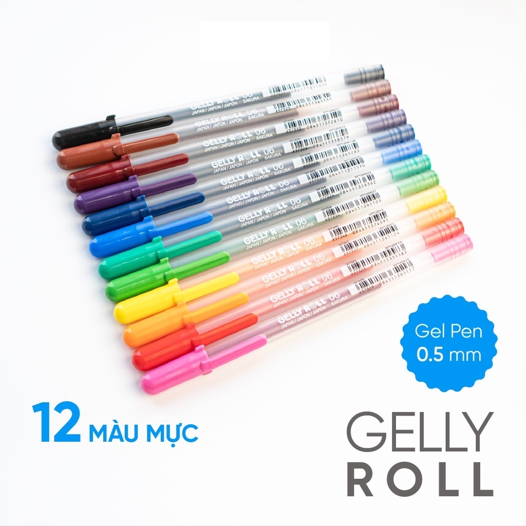 [HCM]BÚT GEL SAKURA GELLY ROLL METALLIC (BÚT NHŨ ÁNH KIM TUYẾN CHỌN MÀU)