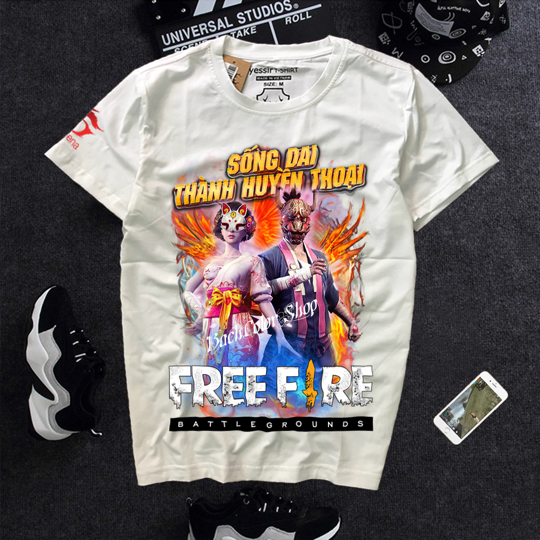 Áo Thun Free Fire Hoa Anh Đào T