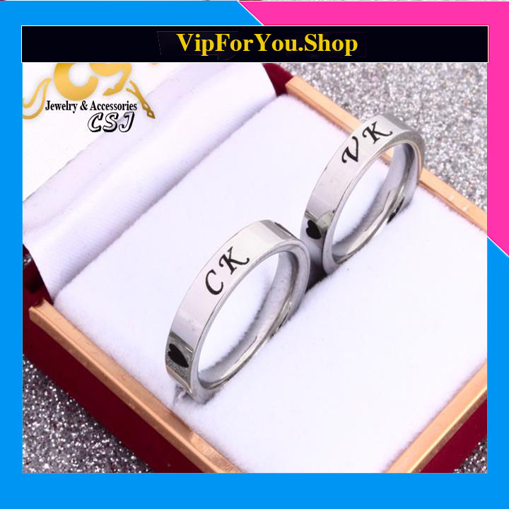 Nhẫn cặp đôi VK-CK  ĐẸP  & Ý NGHĨA - số lượng 02 chiếc