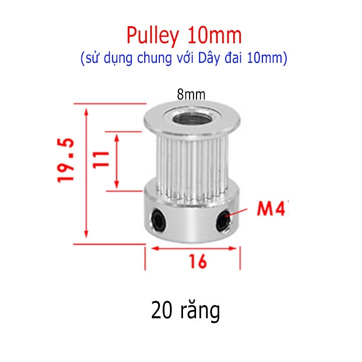 Pulley GT2 20 răng