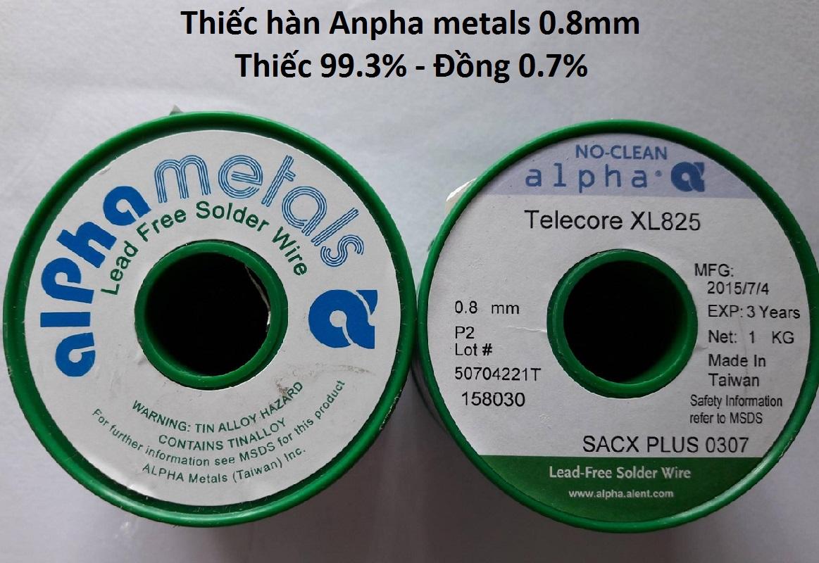 Thiếc hàn không chì thương hiệu ALPHA [ Thiếc hàn bán lẻ theo mỗi 5 mét | Tặng thêm 5 mét khi mua từ 30 mét trở nên ]
