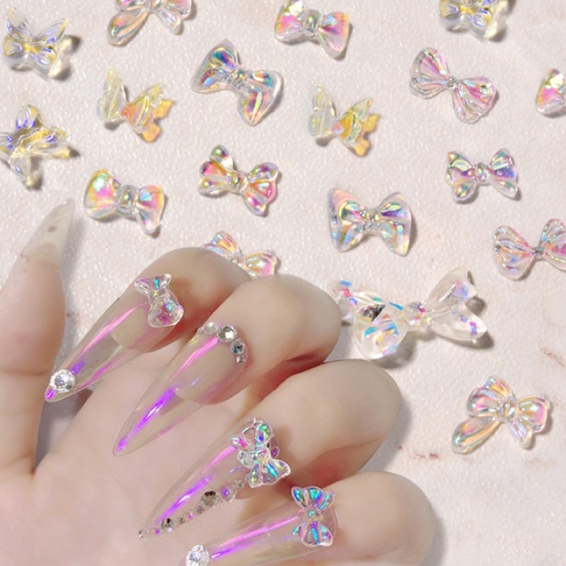 Set 50 cham nơ thuỷ tinh trang trí móng đẹp long lanh mẫu HOT