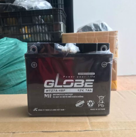 Ắc quy xe máy Globe 12V- 7Ah (WTZ7A-4BP)