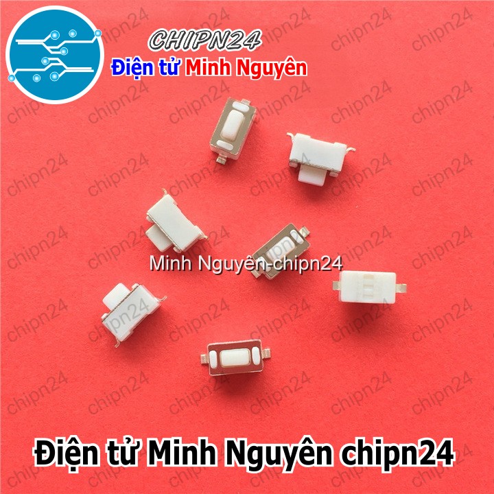 [10 cái] (K77) Nút nhấn 2 chân 3x6x5mm SMD Dán Trắng - HH003211