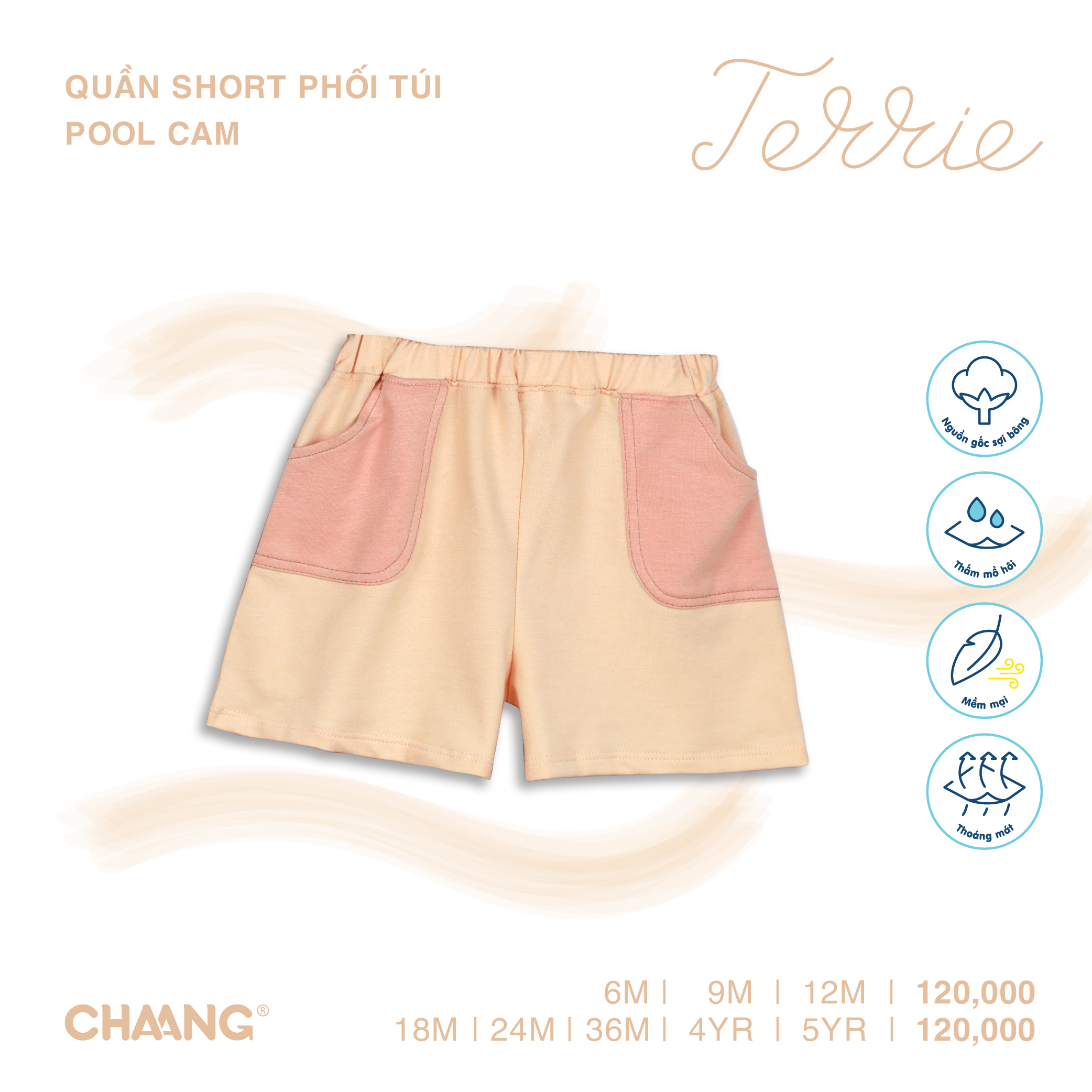 Quần short phối túi Pool Party