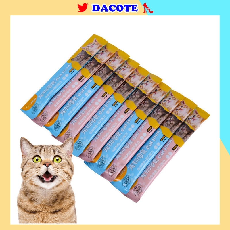 Súp thưởng cho mèo shizuka DACOTE đầy đủ dinh dưỡng giá rẻ thanh 15g