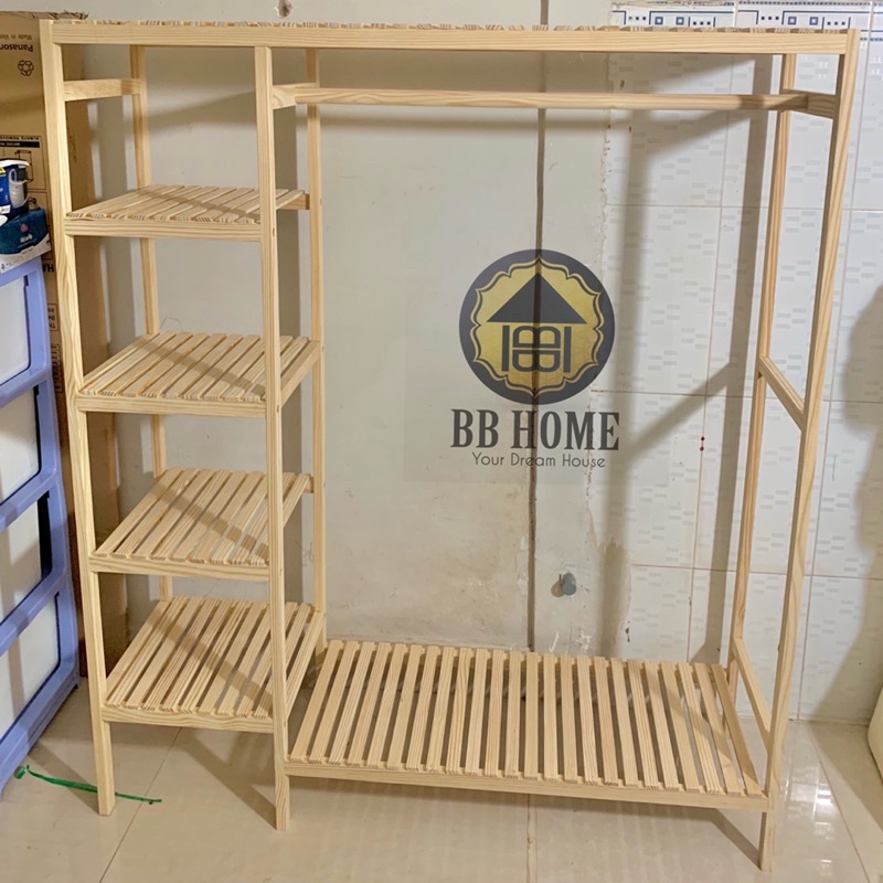 Kệ tab đầu giường BBHome - tab gỗ/kính