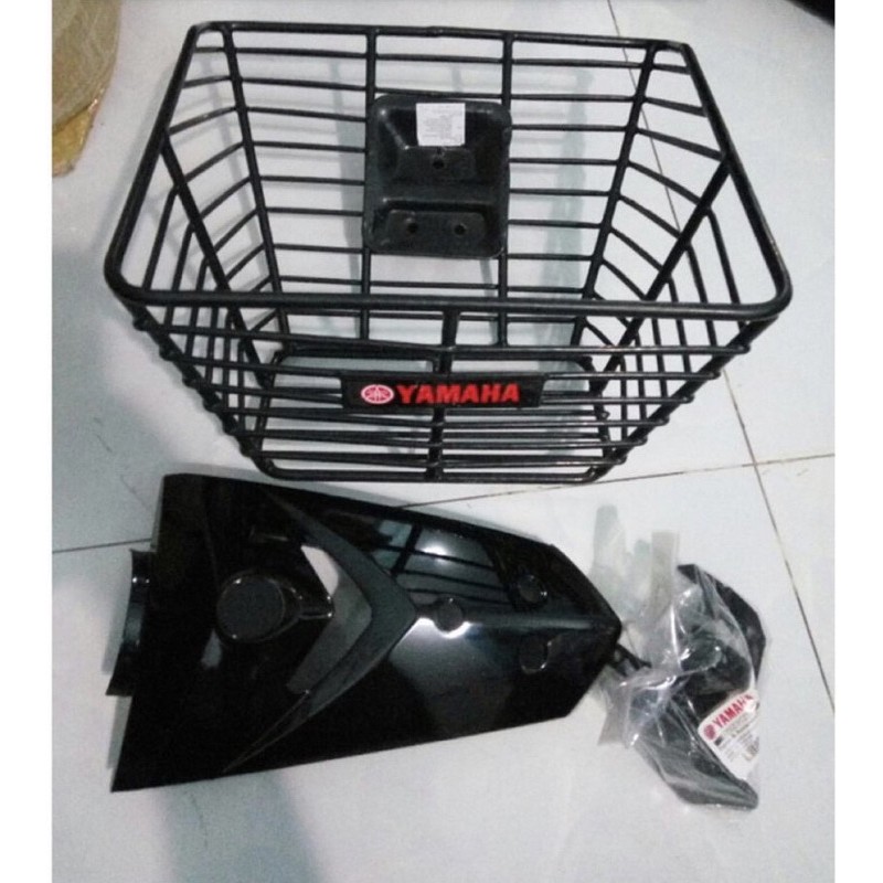 Full Set of Basket + Pass + Large Black Striped Mask for Sirius Motorbike
