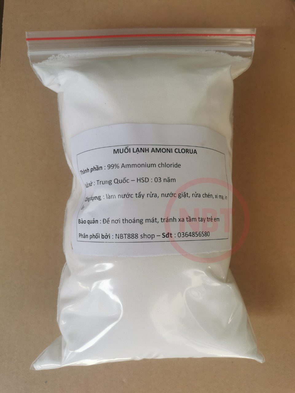 Combo chất tạo bọt sls (01kg ), muối lạnh chloride (01kg)