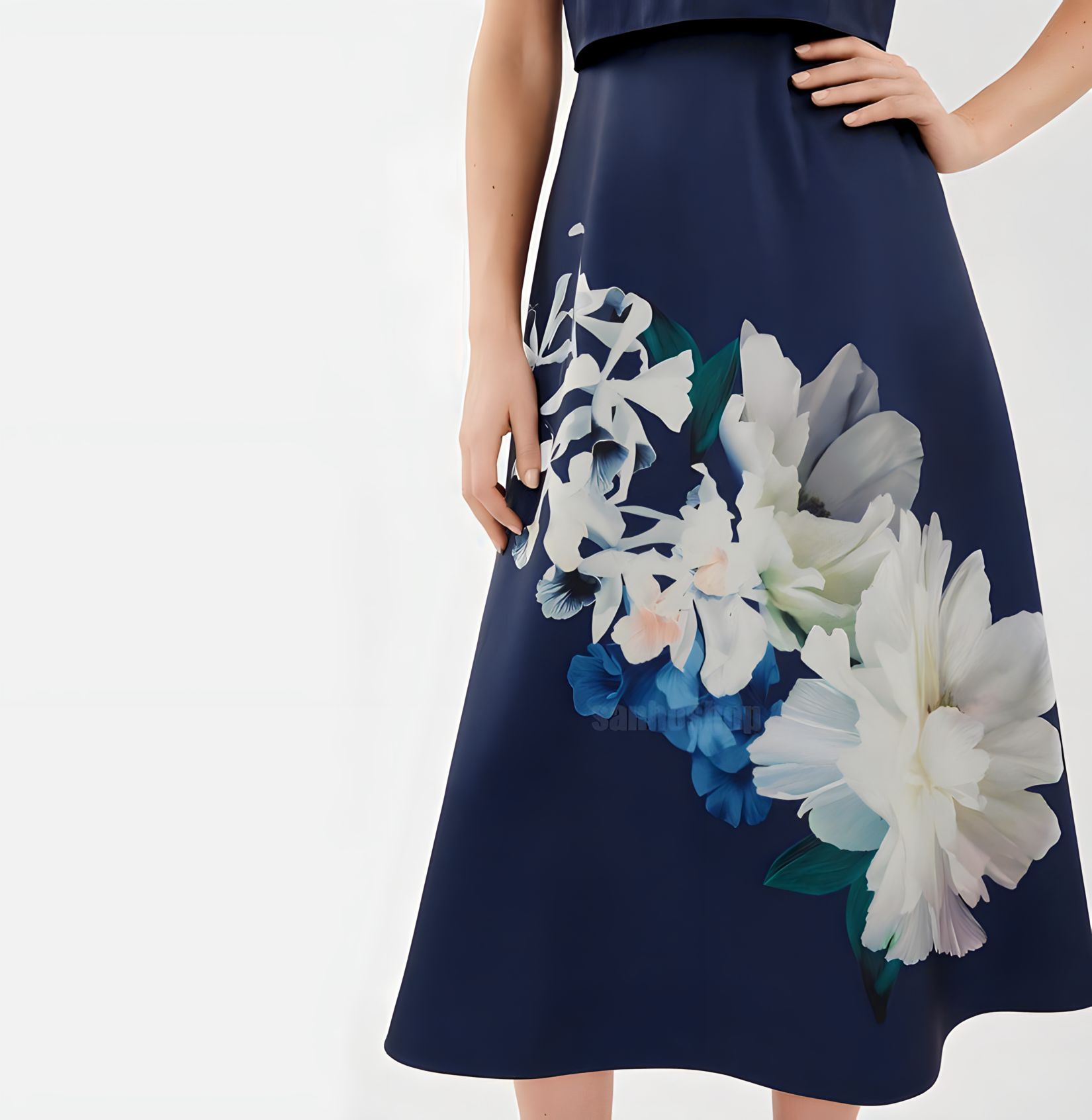 SET T.3D FL0RAL CAP SLEEVE
